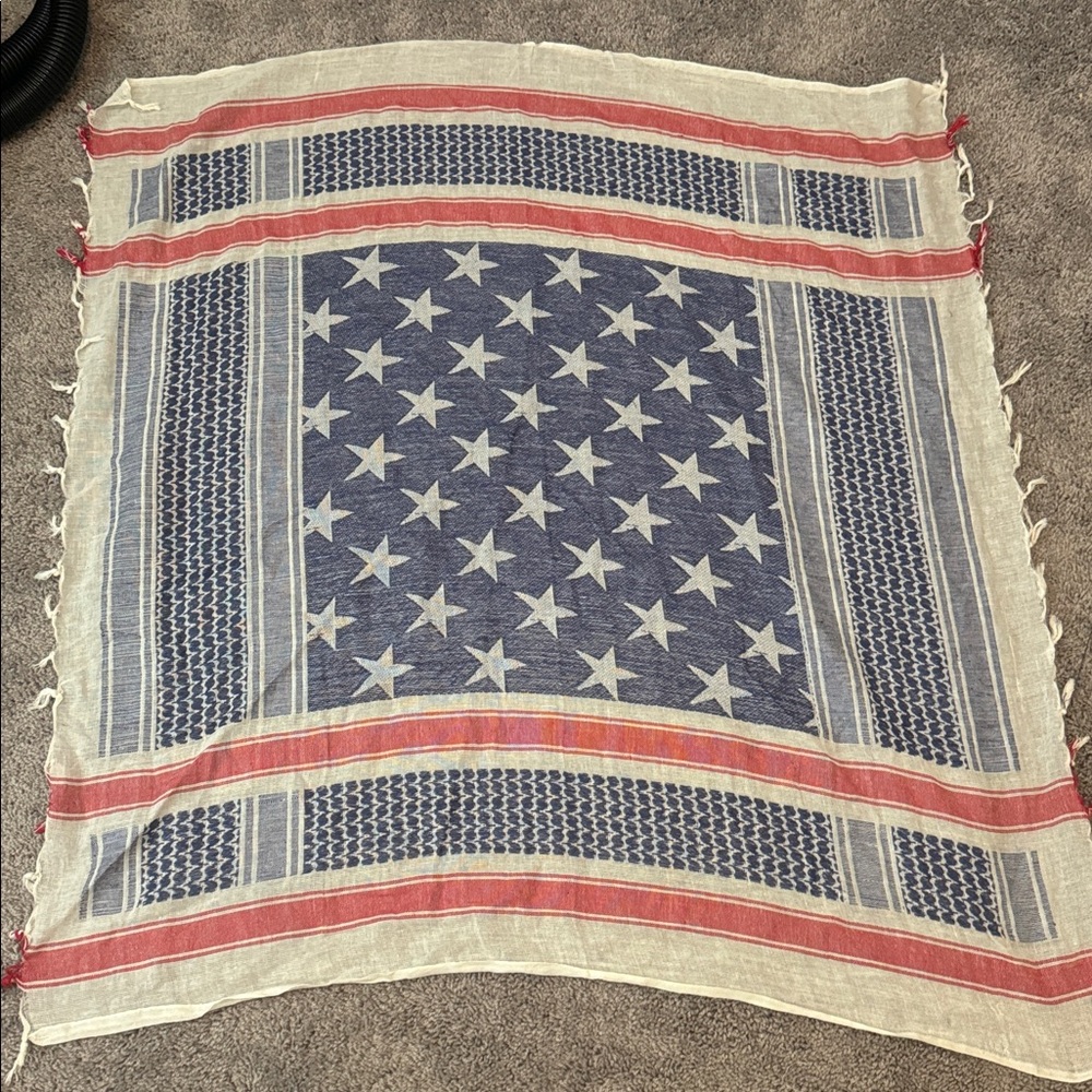 Patriotic Star and Stripe Scarf shemag USA